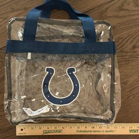NFL Colts Clear Tote Bag With Zipper - Picture 2 of 4
